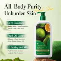 Gel Douche Purifiant et Hydratant OEM aux Feuilles de Pomelo Vert, Contrôle du Sébum, Soin Corporel, Marque Privée