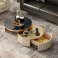 Nouveau set de table basse blanc et noir