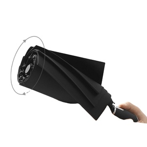 Parapluie pliant 10 baleines entièrement automatique à ouverture à un bouton, avec logo OEM, imperméable et anti-UV, revêtement noir 8K, EVA classique - Product Image 1