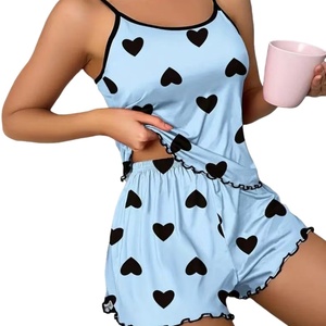 Completo <span class=keywords><strong>Pigiama</strong></span> Estivo da <span class=keywords><strong>Donna</strong></span> 2025 con Top Senza Maniche e Pantaloncini Stampa Leopardata, Sexy e Casual con Elastico in Vita - Product Image 2