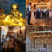 Guirlande solaire extérieure à lumières féériques en cristal, 8 modes, étanche, pour patio, jardin et décoration de fête