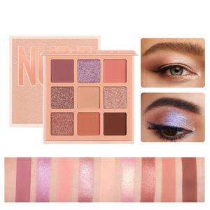 Cosméticos Coreanos Personalizados, Set de Maquillaje Nude con 9 Colores Mate y Brillantes, <span class=keywords><strong>Paleta</strong></span> de Sombras de Ojos Metálicas, Resistentes al Agua y de Larga Duración - Product Image 4