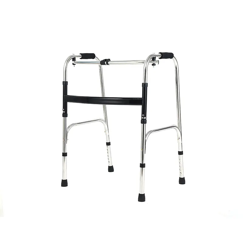 old people aluminum frame adjustable convenient foldable walking aid walker