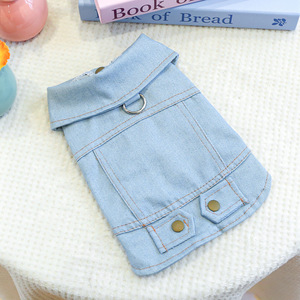 PETCIRCLE Ropa para Mascotas Primavera/Verano - Chaqueta Vaquera Clásica para Perros y Gatos - Color Sólido - Product Image 3