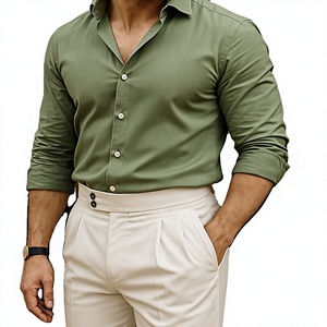 100% Cotton Custom Casual <b>Shirt</b> Short Sleeve Twill Autumn Solid Comfortable Slim Fit <b>Shirts</b> - Product Image 1