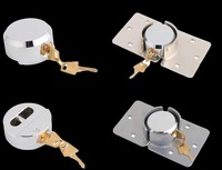 Cadenas rond dissimulé pour porte de garage, antivol, en acier robuste, étanche, clé ABA