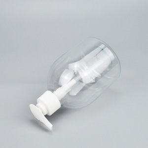Botella de emulsión transparente de 500 ml para desinfectante de manos con bomba, color personalizable y descuento por volumen. - Product Image 3