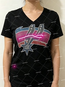 Offre Spéciale – Patch thermocollant en strass San Antonio Spurs, prêt à expédier pour la décoration de vêtements - Product Image 4