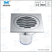 Drain de sol carré avec finition chromée, meilleurs drains de sol pour cuisine, drains de douche, drains de toilettes