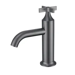 Recentemente Design in ottone rubinetto rubinetto rubinetto in acciaio inox bagno rubinetto per lavabo a leva singola rubinetto del bacino