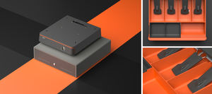 24V التلقائي المعادن Rj11 الزناد الصغيرة الإلكترونية الذكية فليب الأعلى البسيطة Pos درج للنقود - Product Image 3