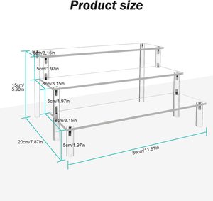 Kệ Trưng Bày Bằng Acrylic Trong Suốt Kệ Trưng Bày Bánh Cupcake 3 Tầng Bậc Bậc Để Sắp Xếp Nước Hoa Món Tráng Miệng Thực Phẩm - Product Image 2