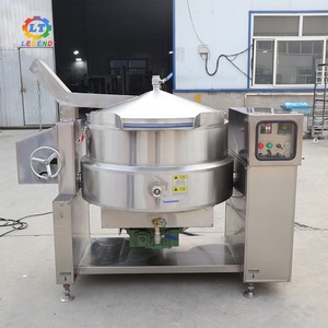 Marmite de cuisson industrielle inclinable 100L 200L 400L 600L avec refroidisseur d'eau intégré, sans temps d'arrêt pour <span class=keywords><strong>la</strong></span> fabrication de gari - Product Image 5