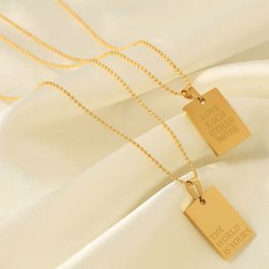 Collares con Dijes Modernos Personalizados 2026, Joyería Minimalista Hipoalergénica, Collar de Acero Inoxidable 316L con Baño de Oro PVD de 18k para Mujer - Product Image 2