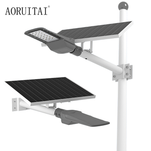 AORUITAI China Factory Sensor <span class=keywords><strong>de</strong></span> movimiento Die Cast Aluminio 90W Luces <span class=keywords><strong>de</strong></span> calle LED con energía solar separada - Product Image 2