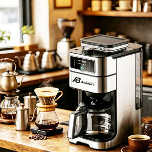 <span class=keywords><strong>Cafetera</strong></span> de Goteo Anbolife con Molinillo de Café Integrado para Granos y Café Molido, Tanque de <span class=keywords><strong>Agua</strong></span> de 1.5L, <span class=keywords><strong>Cafetera</strong></span> de Acero Inoxidable - Product Image 5