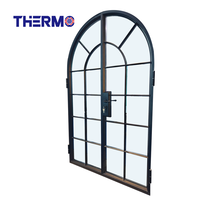 Porte à charnières en arc Superwu avec porte en verre grillagée, fournisseur d'usine en Chine, personnalisée pour la maison et la villa, conforme aux normes américaines et australiennes