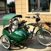 Vélo électrique à pneus larges avec remorque latérale pour chien, cabine indépendante entièrement fermée, détachable, BAOBO