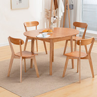 Table à manger extensible en bois massif, table ovale convertible moderne et pliable, table à dîner multifonctionnelle pour petit appartement