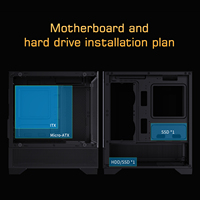 Casing PC Gaming Lovingcool Terbaru, Mid Tower, Kabinet PC Gaming, Casing Komputer M-ATX, Tower Case PC Gamer