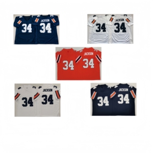 Jersey Kampus Jahitan Baru 2026 # 34 JACKSON Kaos Pabrik Berkualitas Tinggi Jersey Bisbol Kustom Logo Tim Kustom - Product Image 1