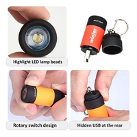 Mini lampe torche portable personnalisable, porte-clés, logo personnalisé, cadeau promotionnel, rechargeable par USB, petite lampe torche LED de poche