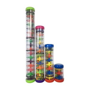 Vente en gros de bâtons de pluie transparents en plastique, instrument de percussion Orff pour bébés et tout-petits, stimulant sensoriel - Product Image 1