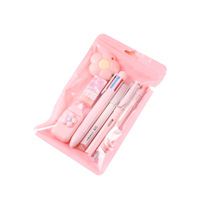 Ensemble cadeau de papeterie 7 pièces couleur macaron avec stylo gel, ruban correcteur, gomme et crayon pour l'école et les études des élèves