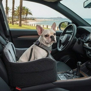 Hunde-Autositz & Katzen-Bett-Höhle für Kleine/Mittlere Hunde Abnehmbarer Bezug Verstellbare Gurte Reisesicherheit - Product Image 5