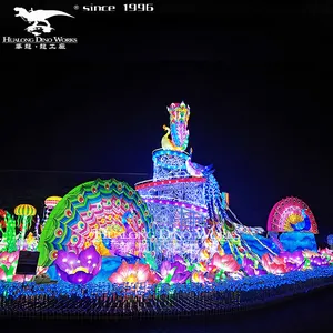 Spectacle de lumière de fleur de Festival de lanterne traditionnelle chinoise populaire