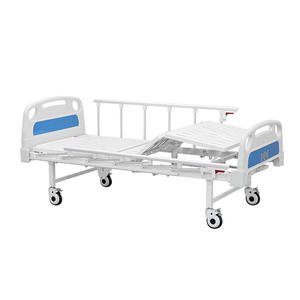 Lit médical manuel réglable à 2 manivelles en acier inoxydable ICEN IN-S231, équipement médical de classe I pour clinique et soins à domicile - Product Image 5