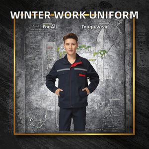 ชุดยูนิฟอร์มคนงานโรงงานอุตสาหกรรมฤดูหนาว ชุดทำงานแบบยูนิเซ็กซ์ ช่างไฟฟ้า ได้รับการรับรองมาตรฐาน CE ทนต่อการขัดถู ตรวจจับเข็มได้ - Product Image 2