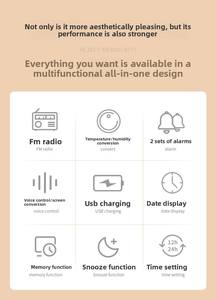 Neu eingetroffen: FM-Radio-Digitalwecker mit Stereo-Lautsprecher, LED-Lichtanzeige, Hintergrundbeleuchtung und Doppelalarm für Schlafzimmer & Büro - Product Image 5