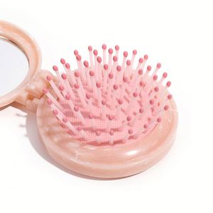 New Marble Folding <b>Mirror</b> Comb Portable Classic Style Massage Hair Comb with <b>Plastic</b> Handle - Product Image 4