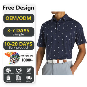 เสื้อโปโลสำหรับผู้ชายใส่เล่นกอล์ฟแบบลำลองแห้งเร็วรัดรูปใส่สบายออกแบบโลโก้ได้ตามต้องการ - Product Image 5