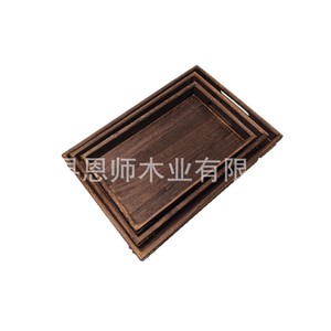 Rectangular Solid Wood <b>Tea</b> <b>Tray</b> Set Paulownia Wood Three Piece For <b>Tea</b> Coffee Snack Serving <b>Trays</b> - Product Image 5