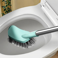 Brosse de toilette nettoyage nettoyant bol brosses en plastique mural lavage salle de bain brosse de toilette en acier inoxydable