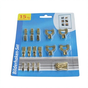 Dibang – Kit de petites quincailleries : crochets <span class=keywords><strong>pour</strong></span> cadres, crochets triangulaires en tôle, clous en fer plaqué cuivre par traitement électrolytique, usage général - Product Image 3