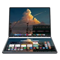 Laptop Layar Ganda Sentuh Kapasitif 10 Titik Intel Core I7-1260P/i5-12450H Slot M.2 Ganda DDR4 Speaker Internal Ganda untuk Kantor