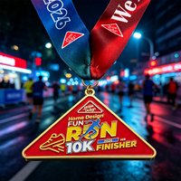 Medallas de Carrera 3D Personalizadas con Logotipo, Fabricante con 20 Años de Experiencia, Medalla de Metal Esmaltada Colorida, Premio para Competencia Deportiva, Recuerdo
