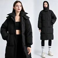 Parka imperméable à capuche décontractée pour femmes, style européen et américain, coupe ample, épaisse et chaude, doudoune pour femmes