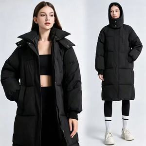 Chaqueta de Plumón para Mujer, Estilo Urbano Europeo y Americano, Casual, con Capucha, <span class=keywords><strong>Impermeable</strong></span>, Holgada, Gruesa y Cálida - Product Image 2