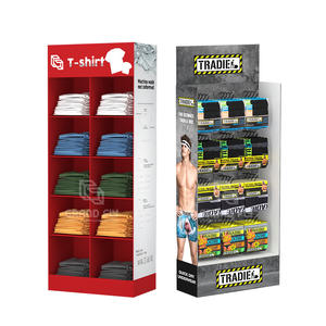 Support d'affichage au sol pour vêtements, t-shirts, promotion de vêtements, en carton ondulé écologique personnalisé - Product Image 3