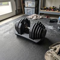 Ensemble d'haltères métalliques portables réglables à changement rapide 40 kg pour entraînement de force à domicile avec poignée moletée chromée et rangement