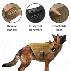 Ensemble de <span class=keywords><strong>harnais</strong></span> pour <span class=keywords><strong>chien</strong></span> tactique <span class=keywords><strong>Harnais</strong></span> pour <span class=keywords><strong>chien</strong></span> avec <span class=keywords><strong>collier</strong></span> de laisse de dressage robuste avec sacs de selle - Product Image 2