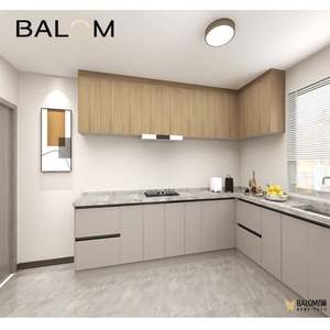 Armoire de cuisine en PVC de l'usine Balom, armoire de rangement à extraction, armoire en forme de U, cuisine - Product Image 6