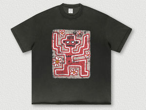 BE4009 Custom 100%Cotton 285GSM Casual Fashion Knitted <b>Hip</b> Hop Tshirt Y2k Vintage Acid Washed Oversized Boxy Cropped T Shirt Men - Product Image 6