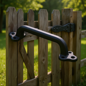 Poignée de porte de grange rustique en acier au carbone de 9 pouces, poignée de traction robuste pour portail de jardin - Product Image 2