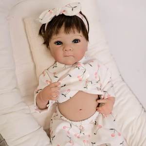 Peau 3D 49cm pleine Silicone <span class=keywords><strong>Reborn</strong></span> réaliste nouveau-né bébé poupée peut prendre le bain fille jouet pour enfants cadeau - Product Image 5