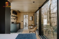 Cabines et Villas Modulaires Préfabriquées Autonomes en Verre pour Glamping en Parc et Logement à Faible Rendement Économique